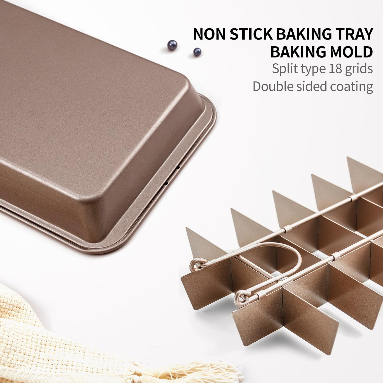 ROFROX built-in divider helps create uniform brownie slices.