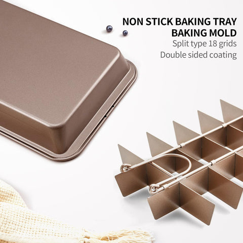 ROFROX built-in divider helps create uniform brownie slices.