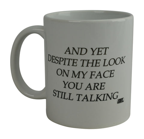 Rogue River Tactical funny mug with face expression for morning humor