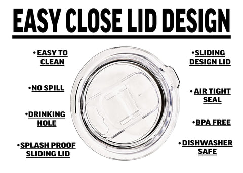 Rogue River Tactical sliding lid close-up, spill-proof design.