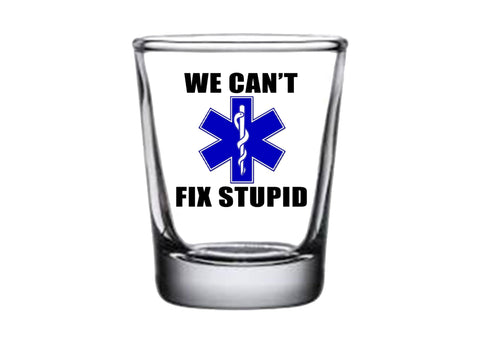 Rogue River Tactical star of life shot glass for EMS gifts and parties.