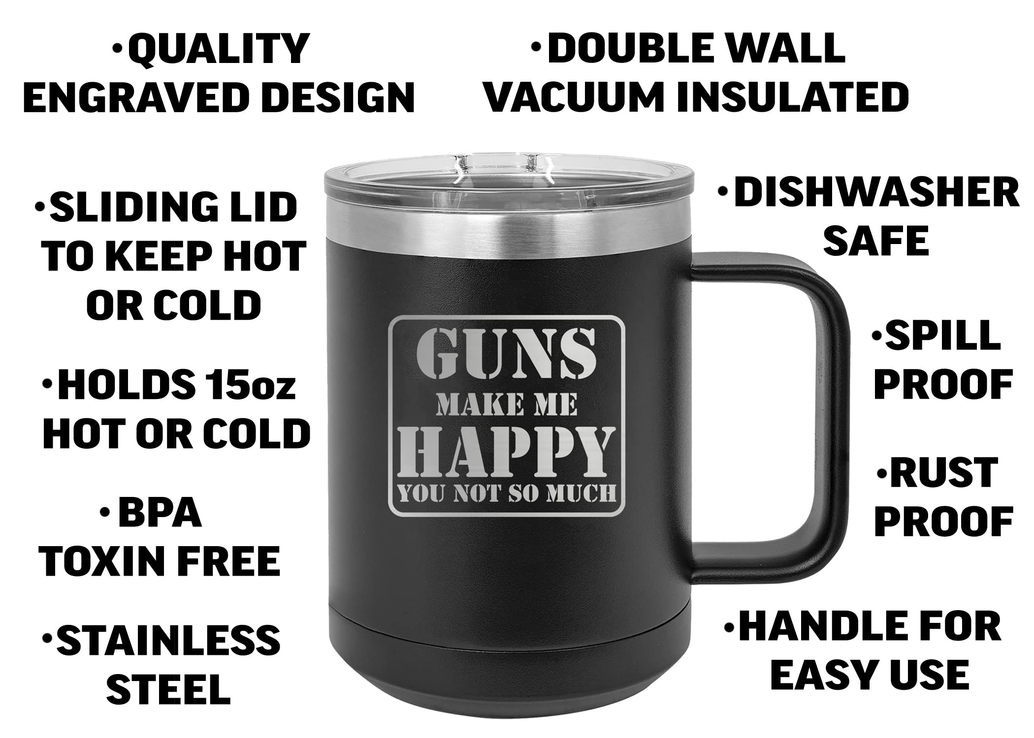 Rogue River Tactical stainless steel mug body, durable daily use.