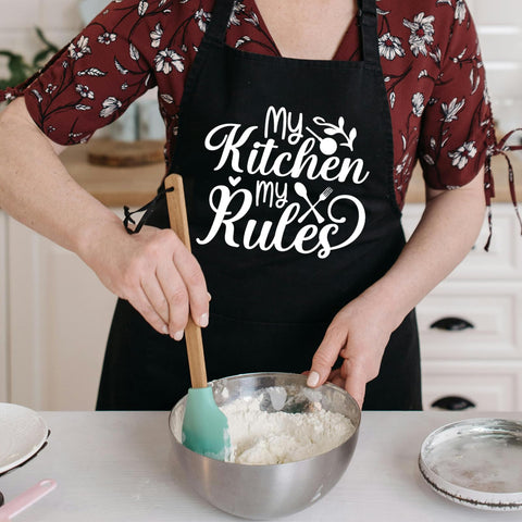 Rokasreke funny women's apron for cooking and baking adds humor to meals.