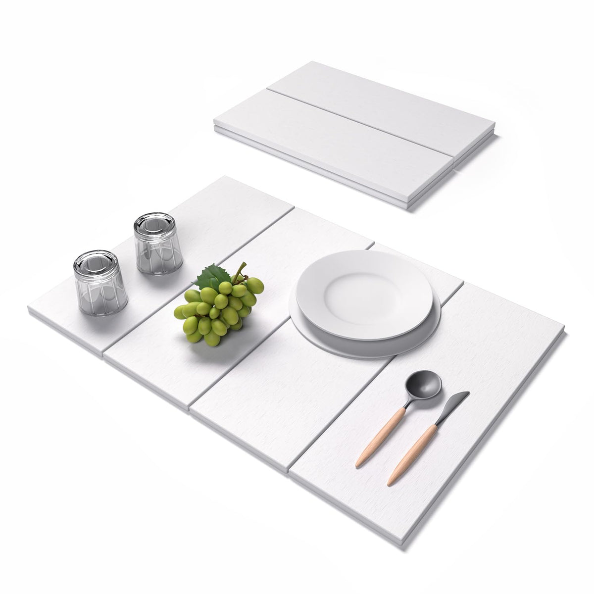 ROLENTIC large stone drying mat on counter with quick-dry performance