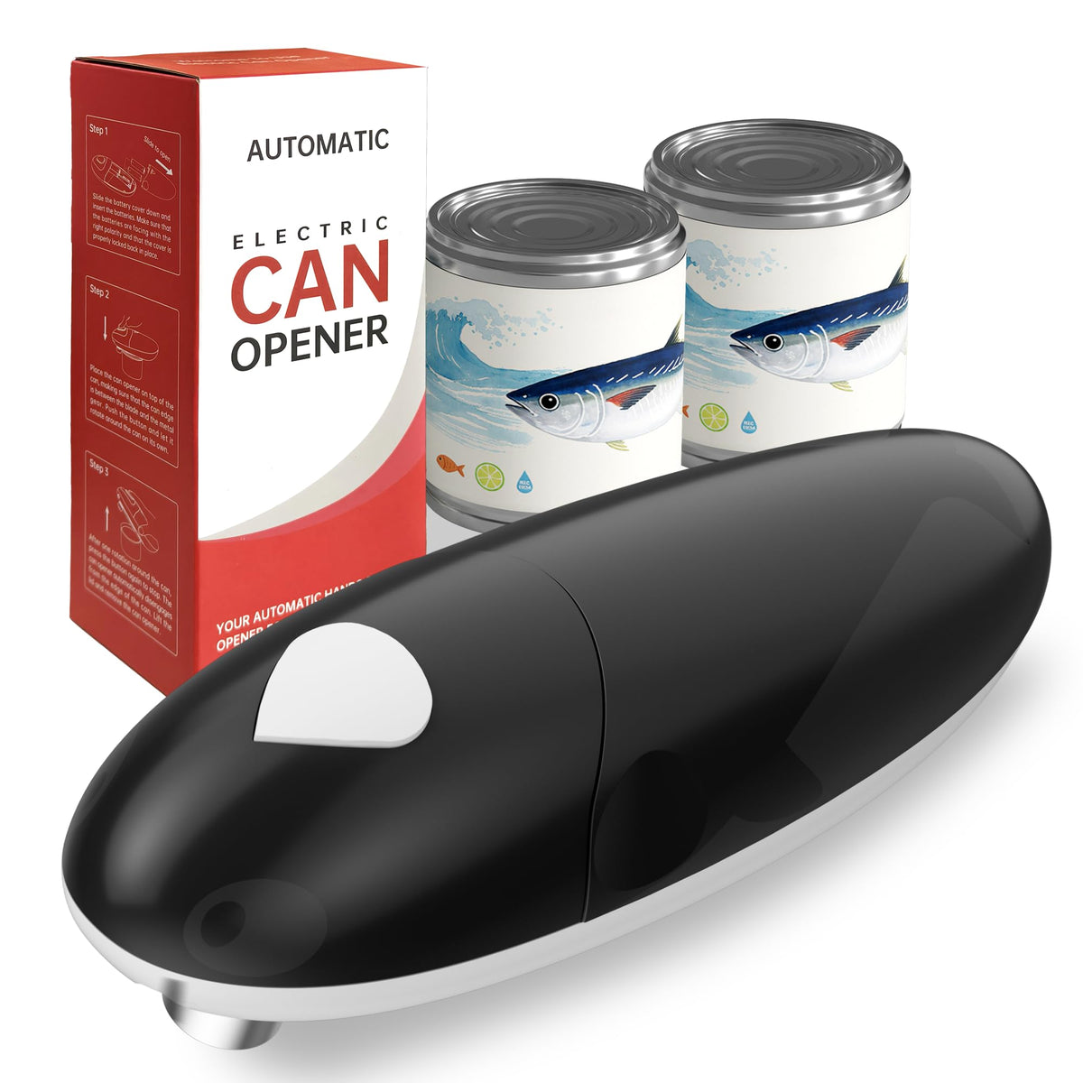 ROLWAY can opener demonstrates one-button operation for quick meal prep