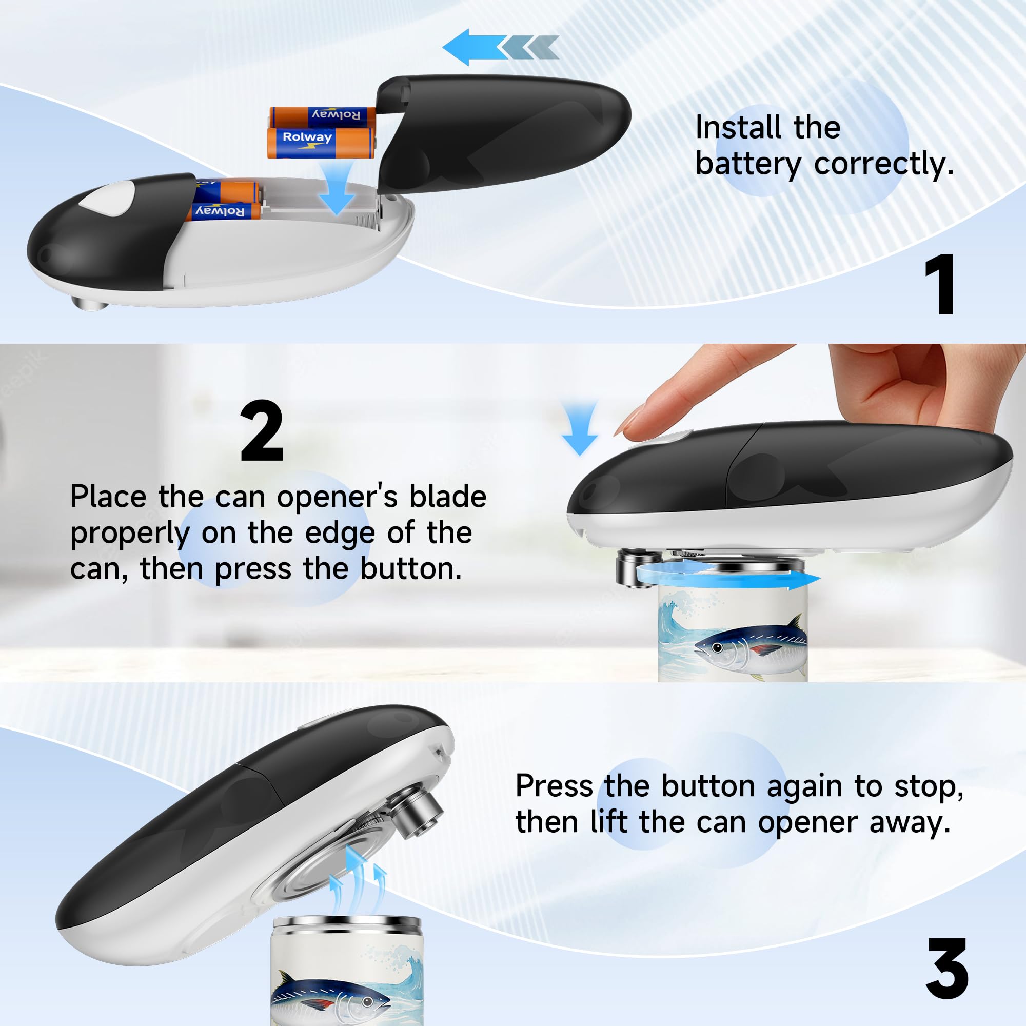 ROLWAY senior-friendly design offers safer daily can opening