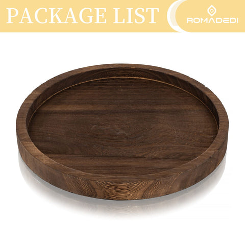 Romadedi wooden tray sits on dining or vanity for calm, tidy décor.