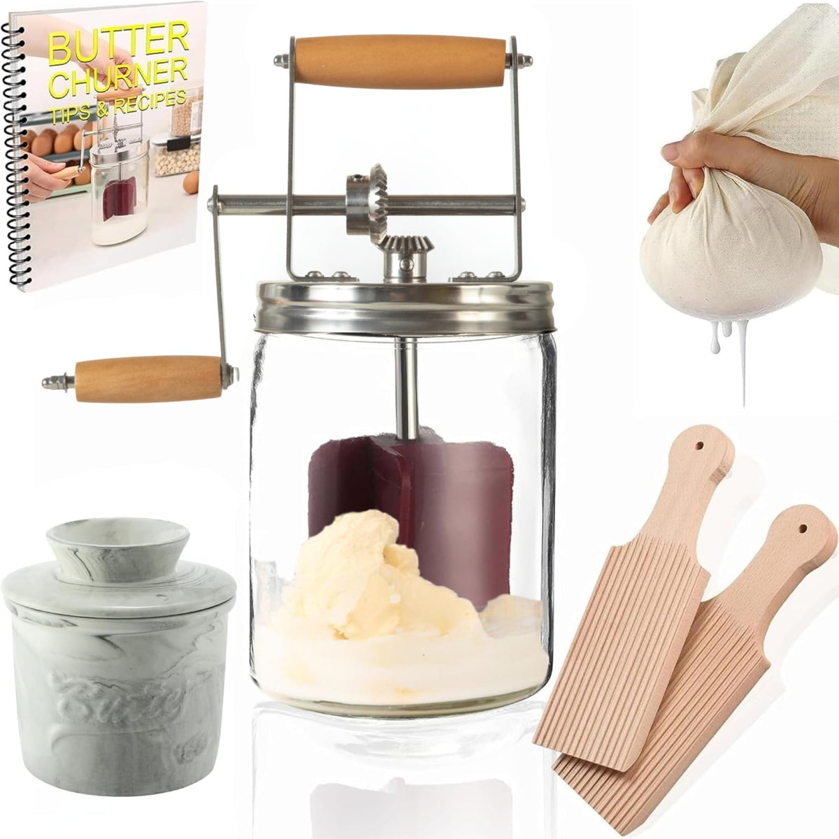 Dazey Butter Churner with butter crock for fresh, homemade butter.