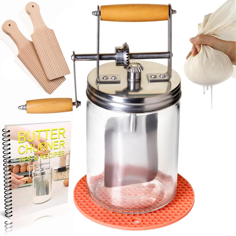 Roman Ventures Dazey butter churner jar for easy homemade butter