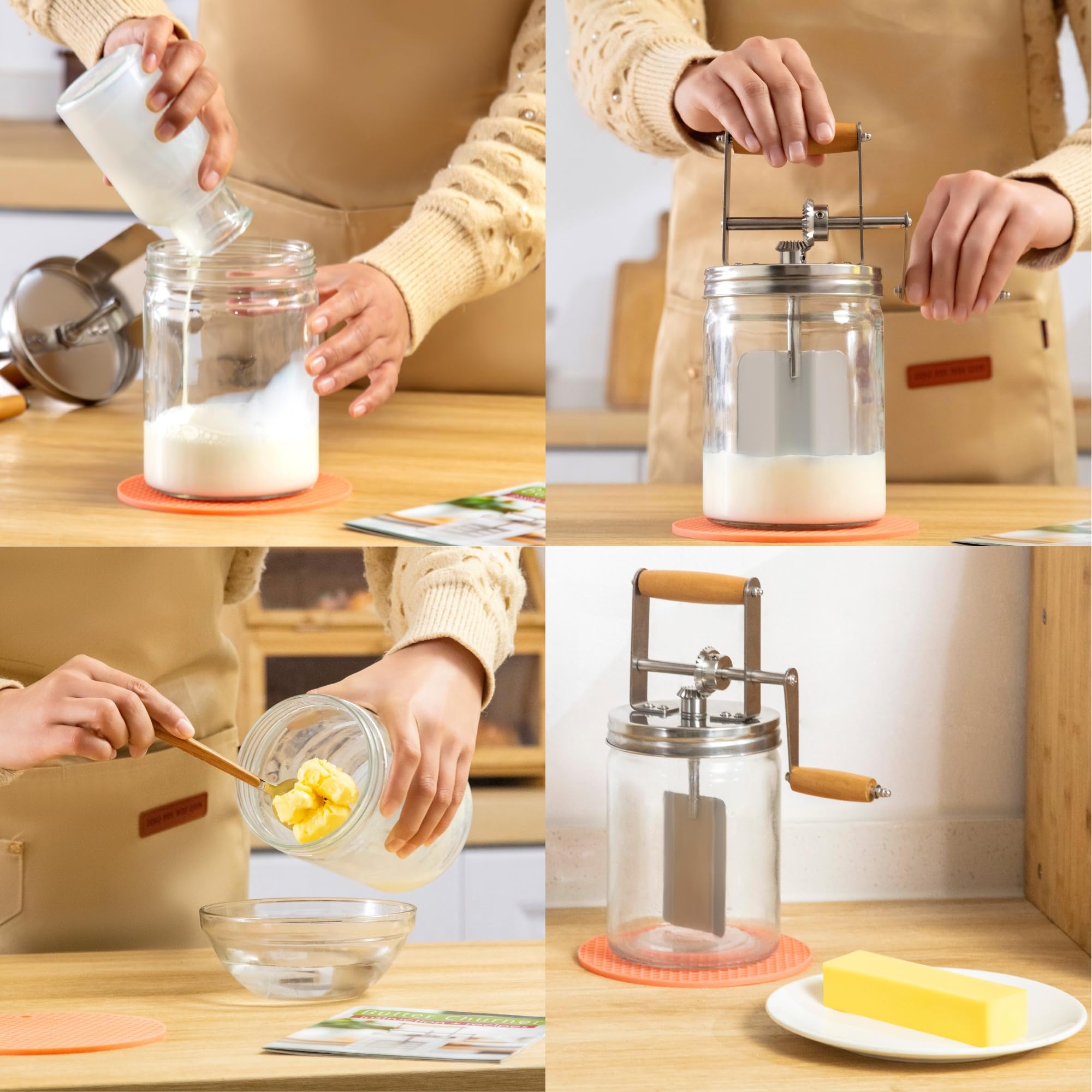 Dazey Silicone Anti-slip Mat prevents spills during churning