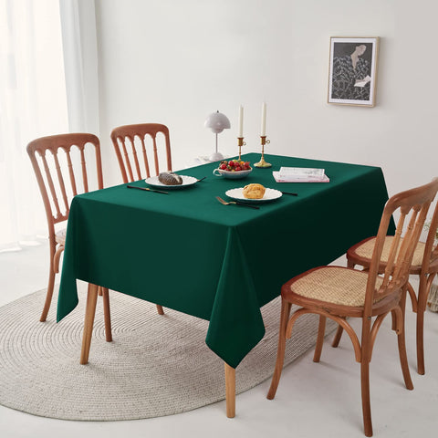 Romanstile Christmas rectangle tablecloth stain-resistant surface keeps dishes clean