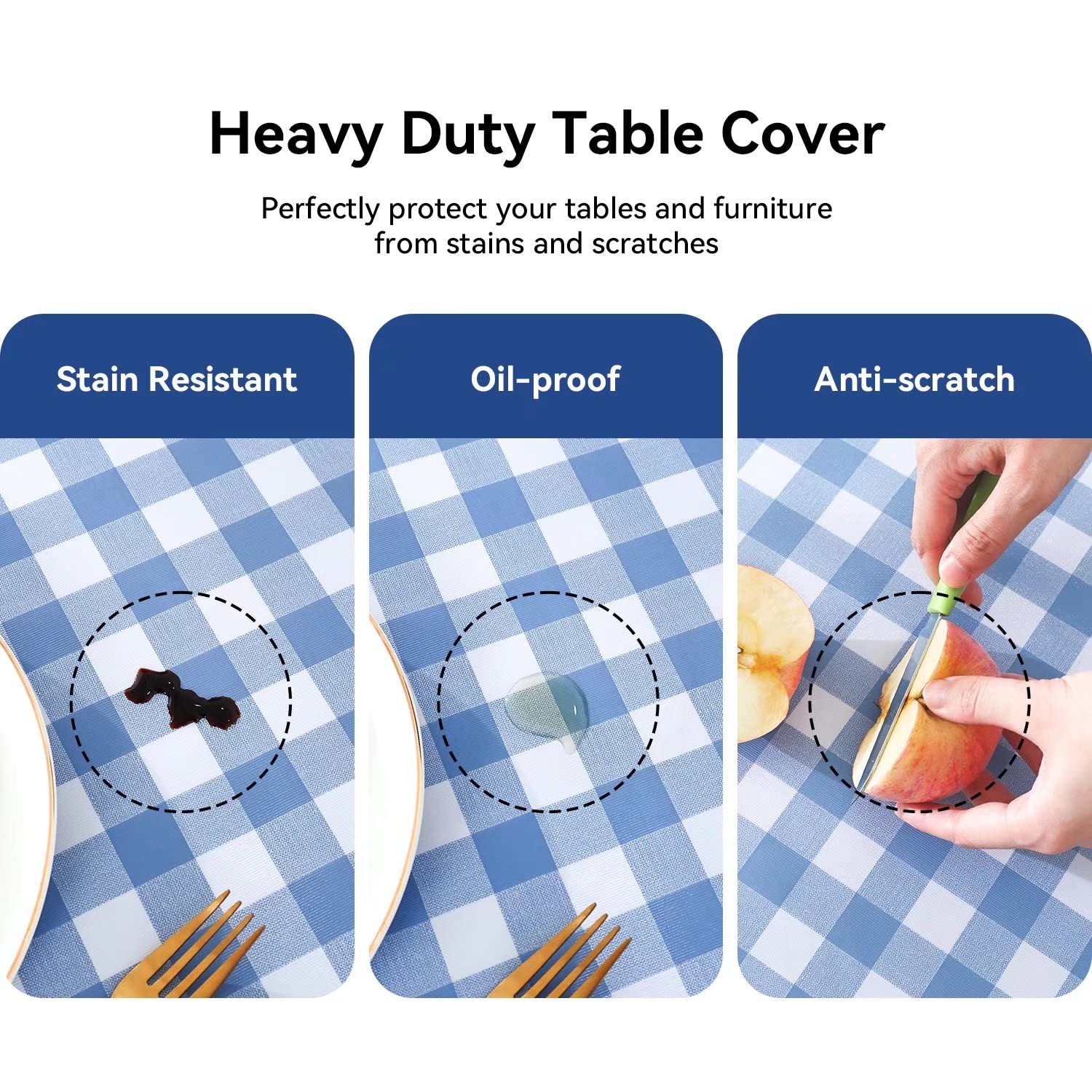 Romanstile edge-not-hemmed design lets you cut to fit your table.