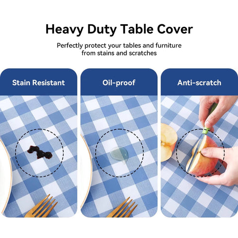 Romanstile edge-not-hemmed design lets you cut to fit your table.