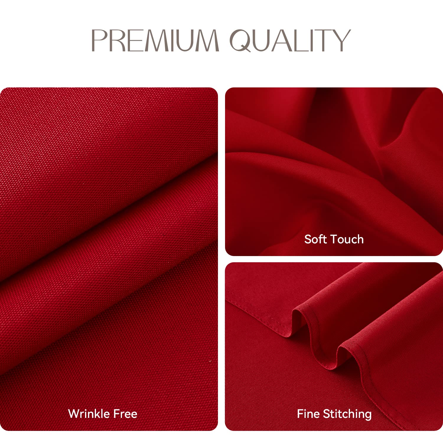 Romanstile kitchen tablecloth in red, easy care for daily use.