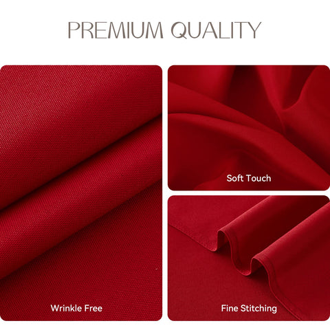Romanstile kitchen tablecloth in red, easy care for daily use.