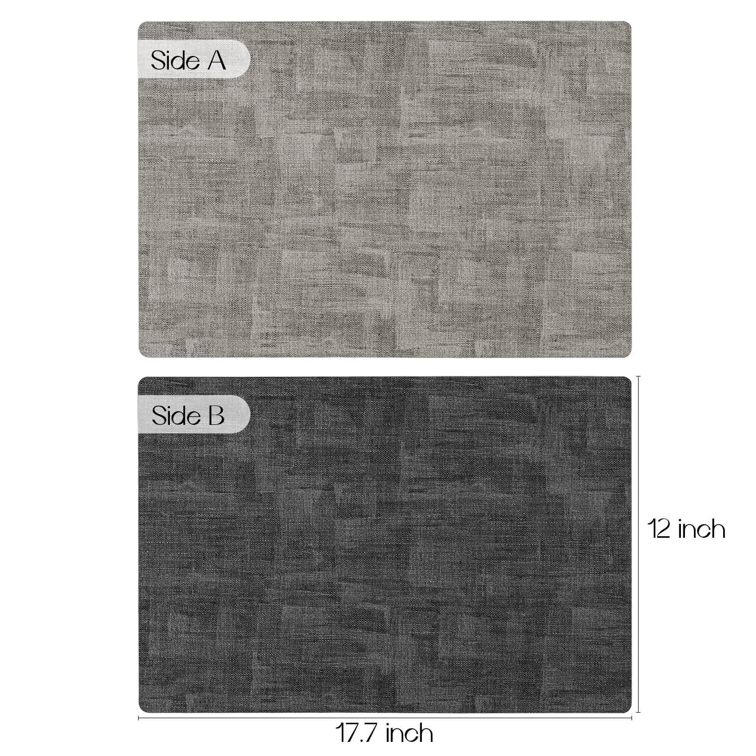 Romanstile placemats demonstrating heat resistance for hot dishes on the table
