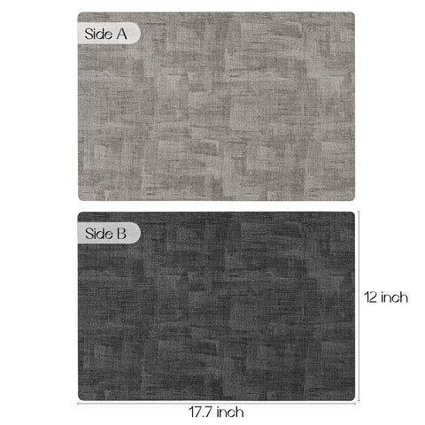 Romanstile placemats demonstrating heat resistance for hot dishes on the table