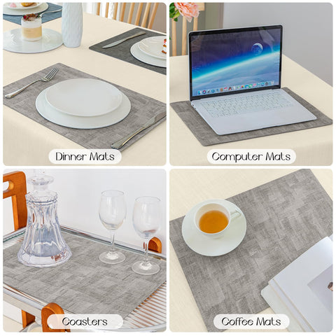 Romanstile placemats sized 12x17 inches offering generous coverage for plates