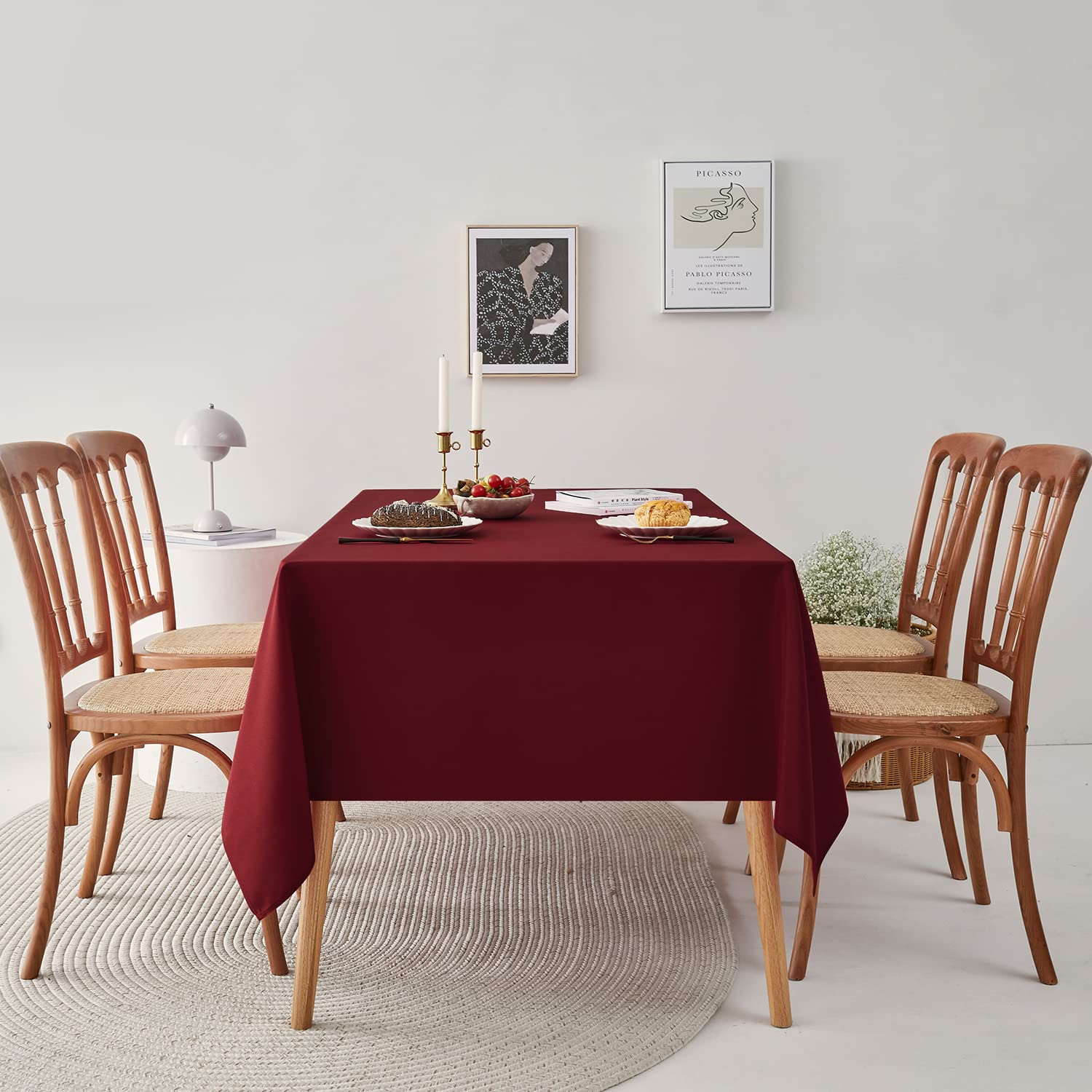 Romanstile 60x84 rectangle tablecloth size guide helps you choose the right fit