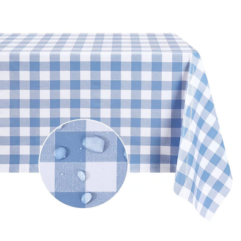 Romanstile buffalo plaid rectangle tablecloth 54x78, durable waterproof protection for outdoor dining.