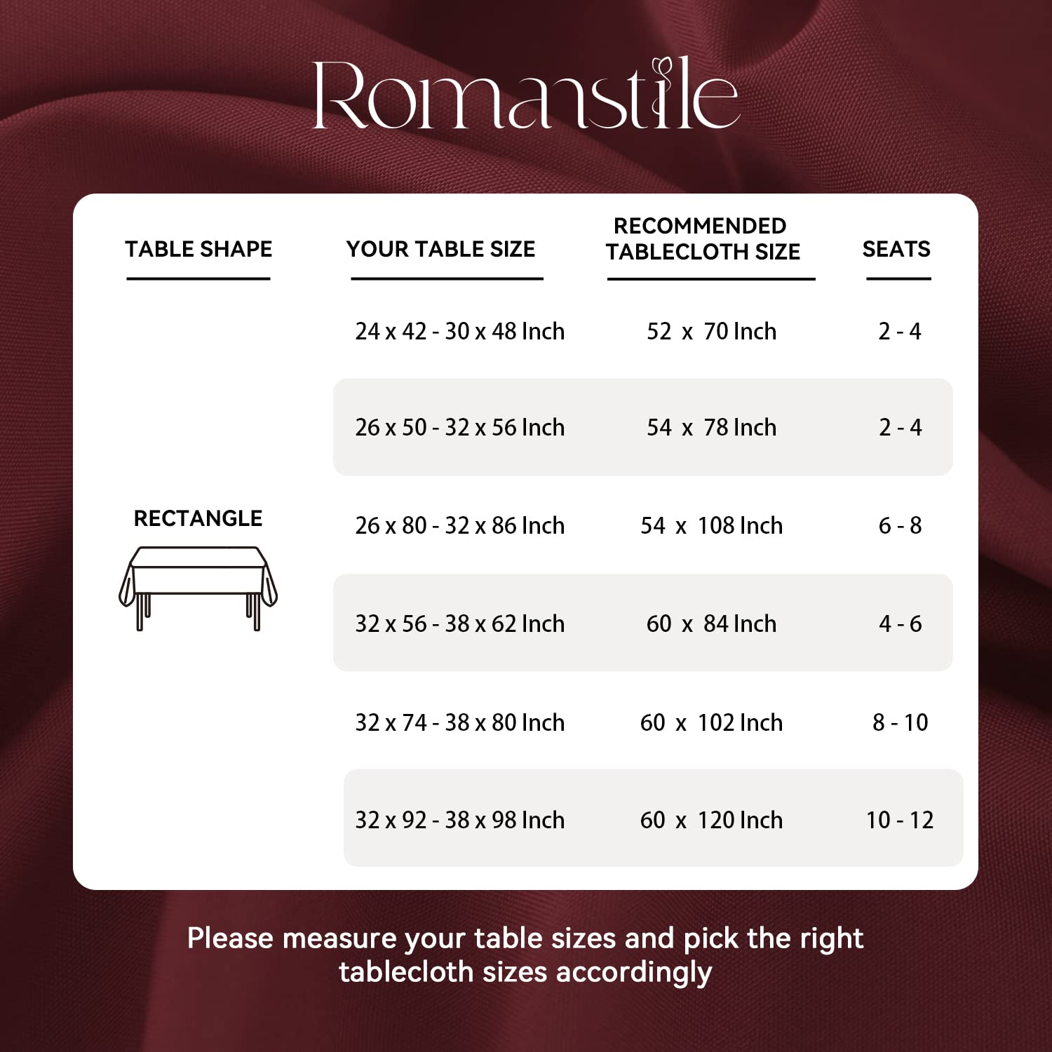 Romanstile tablecloth easy care, machine washable and quick wipe-clean