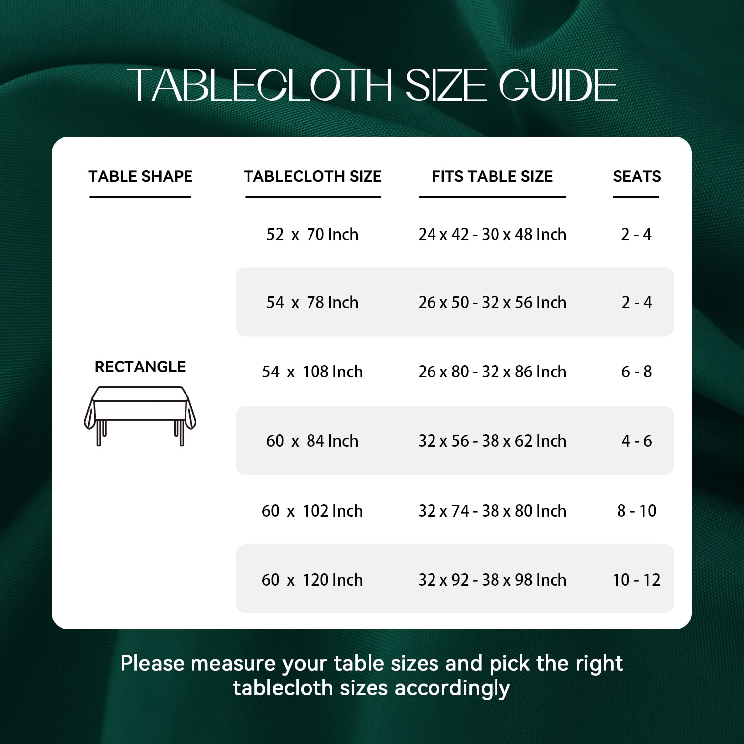Romanstile easy-care green tablecloth is machine washable for busy homes.
