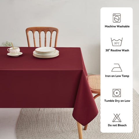 Romanstile tablecloth wrinkle-free with low-iron aftercare