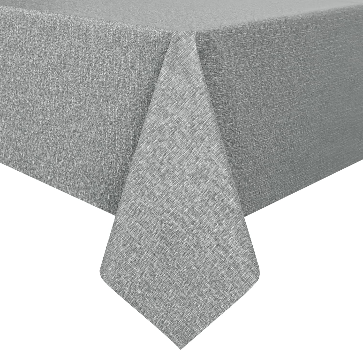 Romanstile waterproof PVC tablecloth in 54x78 inches protecting an outdoor table from spills