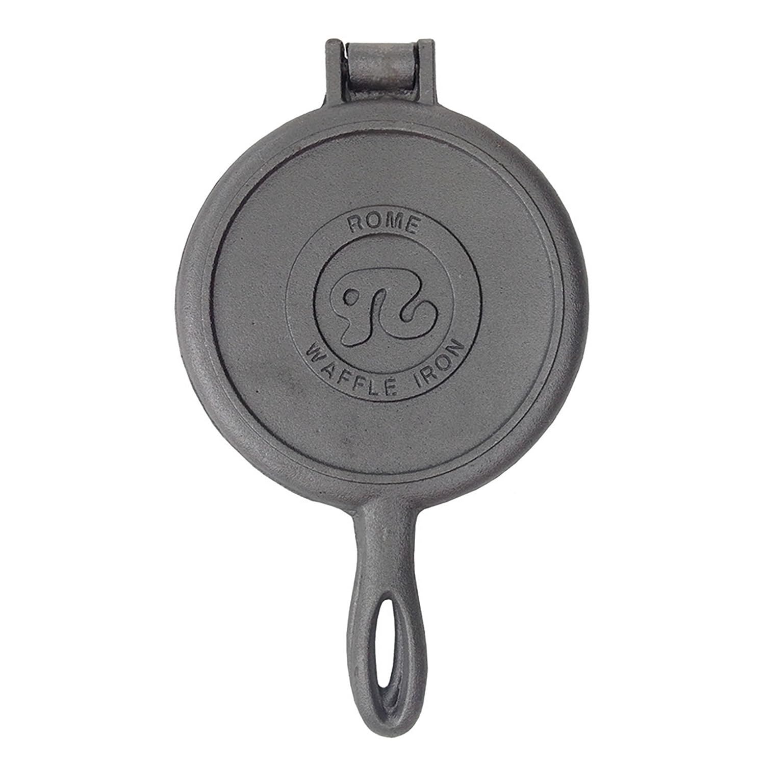 Rome waffle iron hinge system for safe, easy use