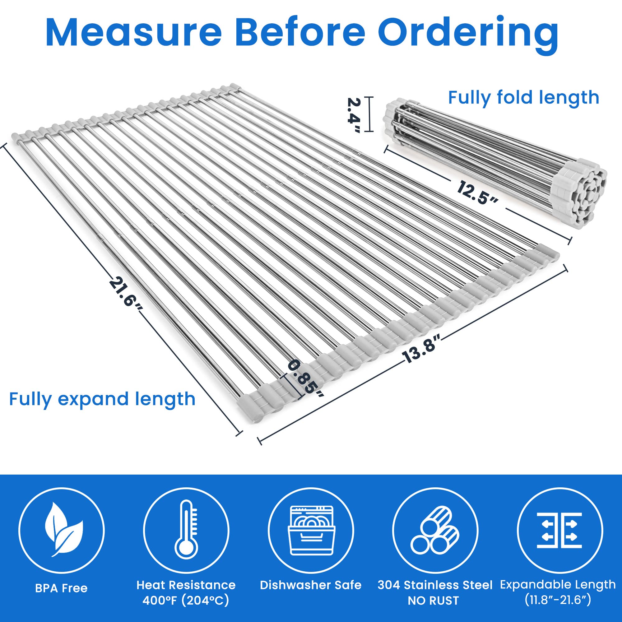 Romise Roll Up Drying Rack rolled up for compact storage.