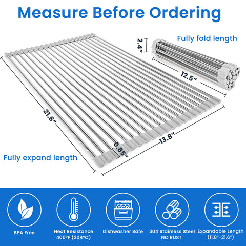 Romise Roll Up Drying Rack rolled up for compact storage.