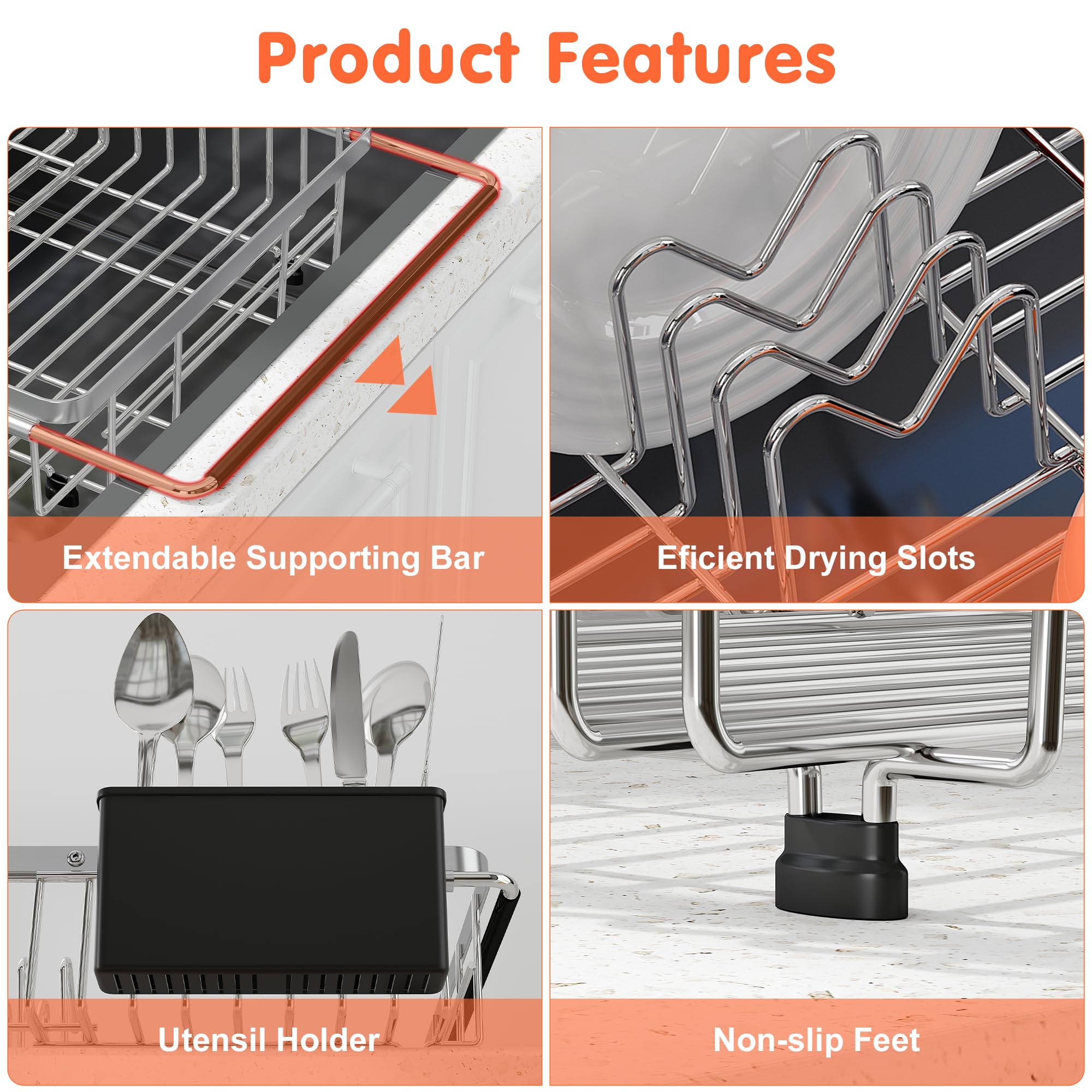 Romision adjustable main body rack adapting to sink size