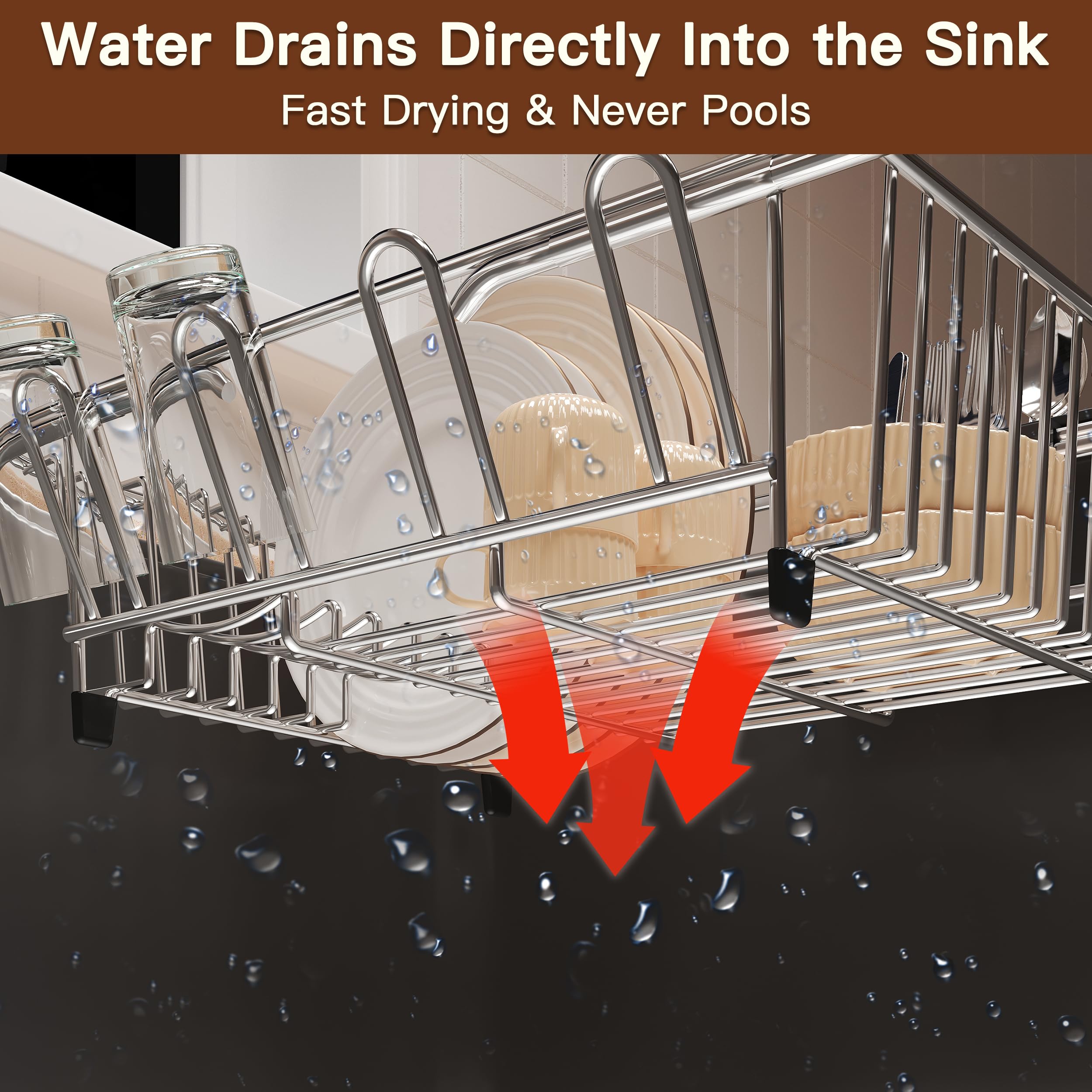 romision adjustable rods ensure a secure fit for most standard sinks.
