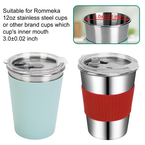 Rommeka spillproof lid design on a 12oz cup replacement lid