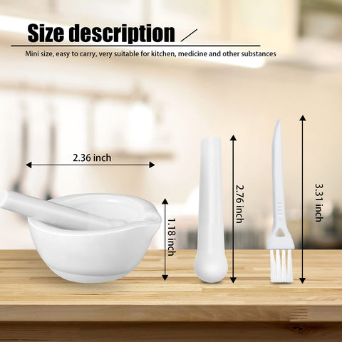 Romooa porcelain mortar interior rough grind for efficient crushing of spices