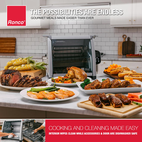 Ronco 6000 Platinum Oven with multi-purpose basket for fish, vegetables, and more.