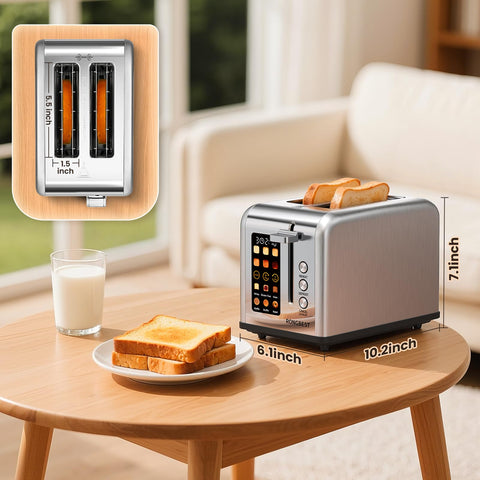 RONGBEST defrost function gently toasts frozen bread for easy mornings.