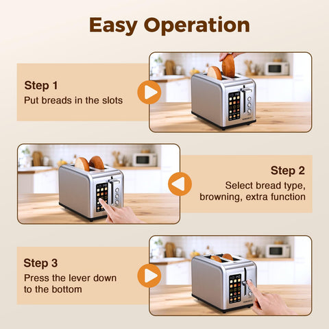 RONGBEST toaster on a stylish counter enhances everyday mornings.