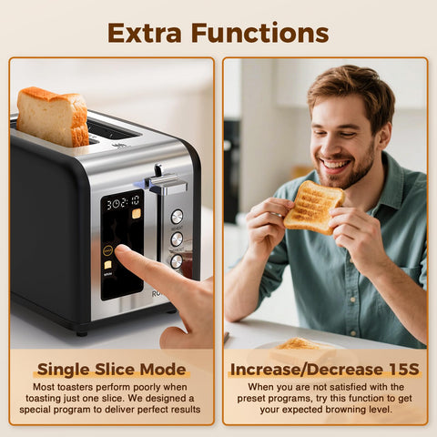 RONGBEST single-slice mode showcased for consistent one-slice toasting