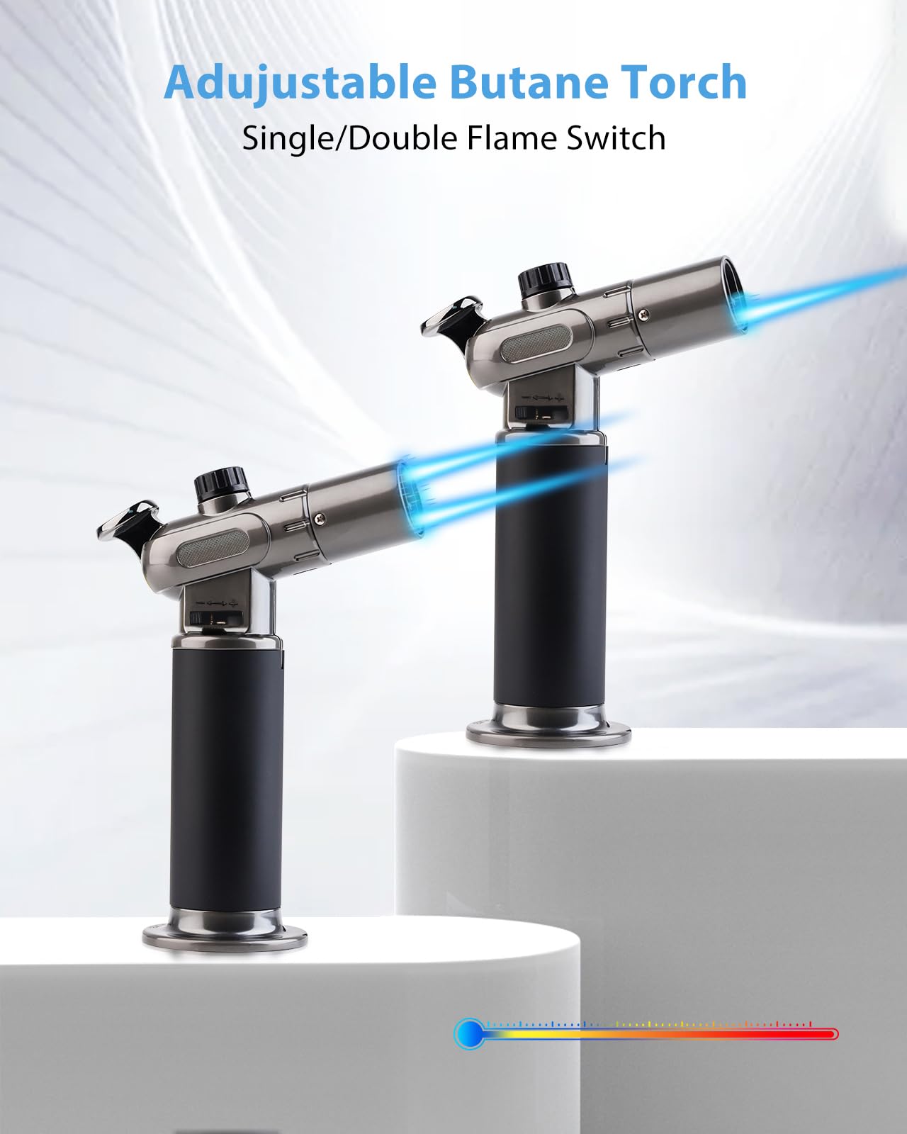 RONXS torch lighter with adjustable flame for precise cooking and dessert finishing.