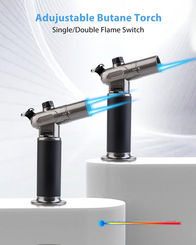 RONXS torch lighter with adjustable flame for precise cooking and dessert finishing.