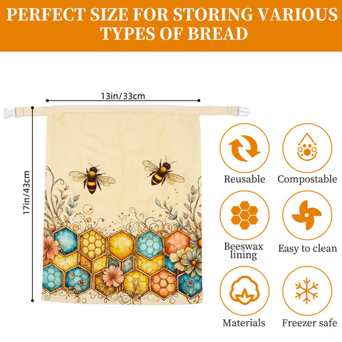 Ronxzas beeswax bag pattern detail adds artisan charm for baking enthusiasts.