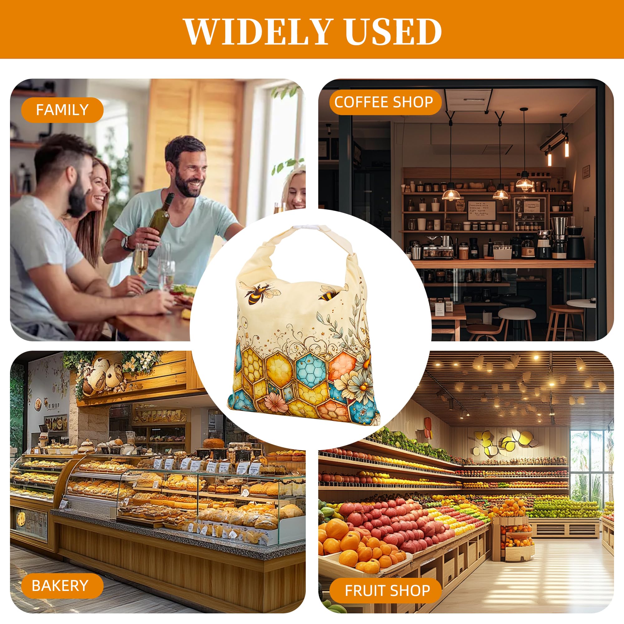 Ronxzas bag ideal for produce storage, extending freshness of fruits and vegetables.