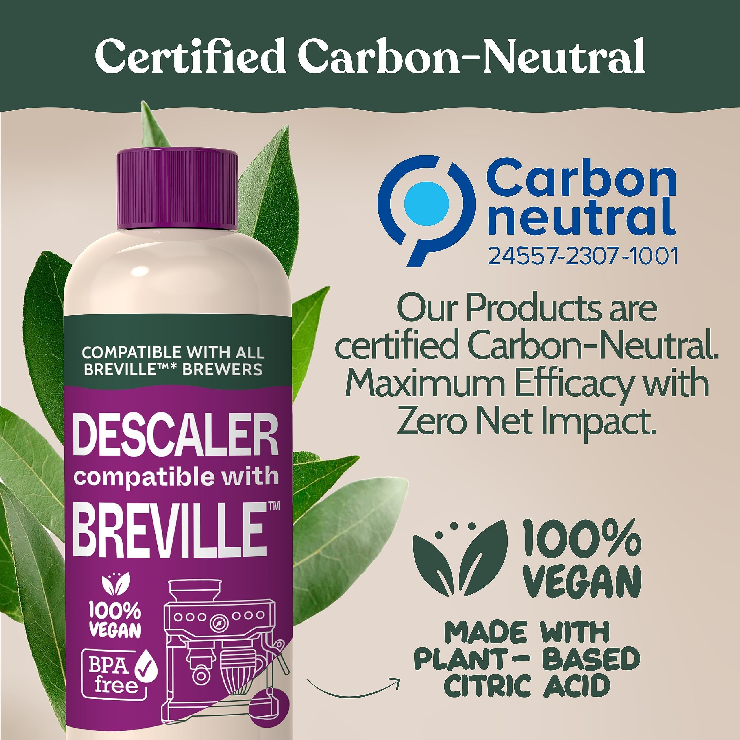 Roobi Api Roobi Breville Compatible Descaling Solution – 2 Bottles, 4 Uses, Eco ...