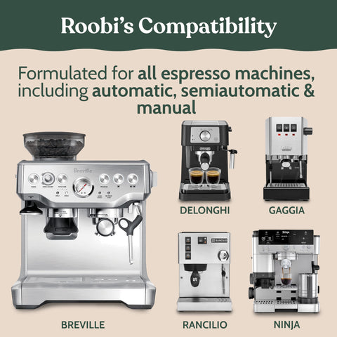 Roobi compatibility icons indicate wide machine compatibility.