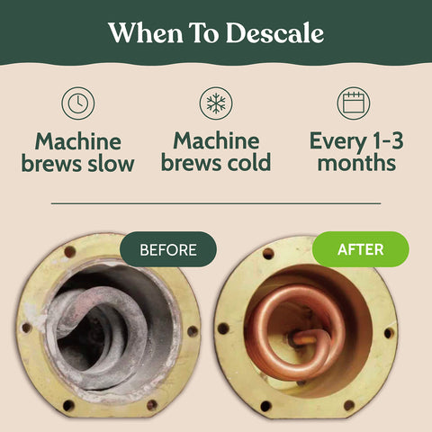 Roobi Vertuo machine cleaning action showing descaling process