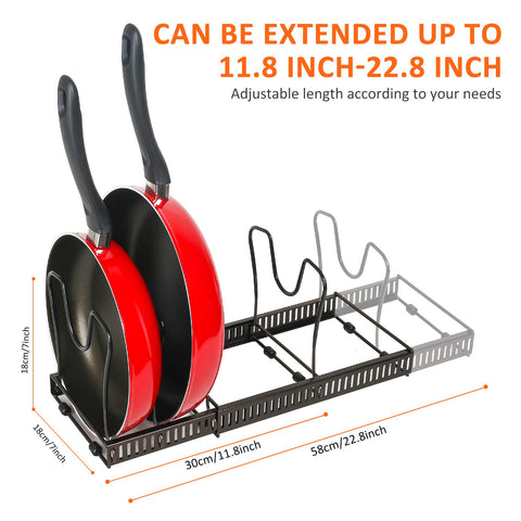 ROOHUA U-shaped lid support secures lids in place.