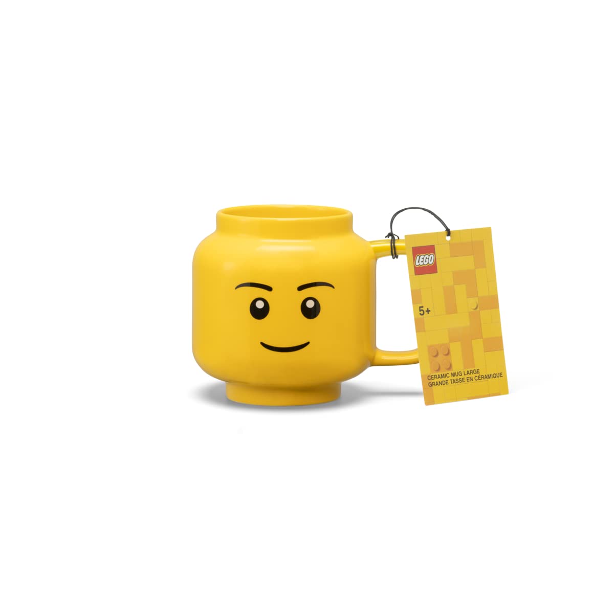 Room Copenhagen LEGO ceramic mug with iconic boy face, large 530 mL capacity for daily use.