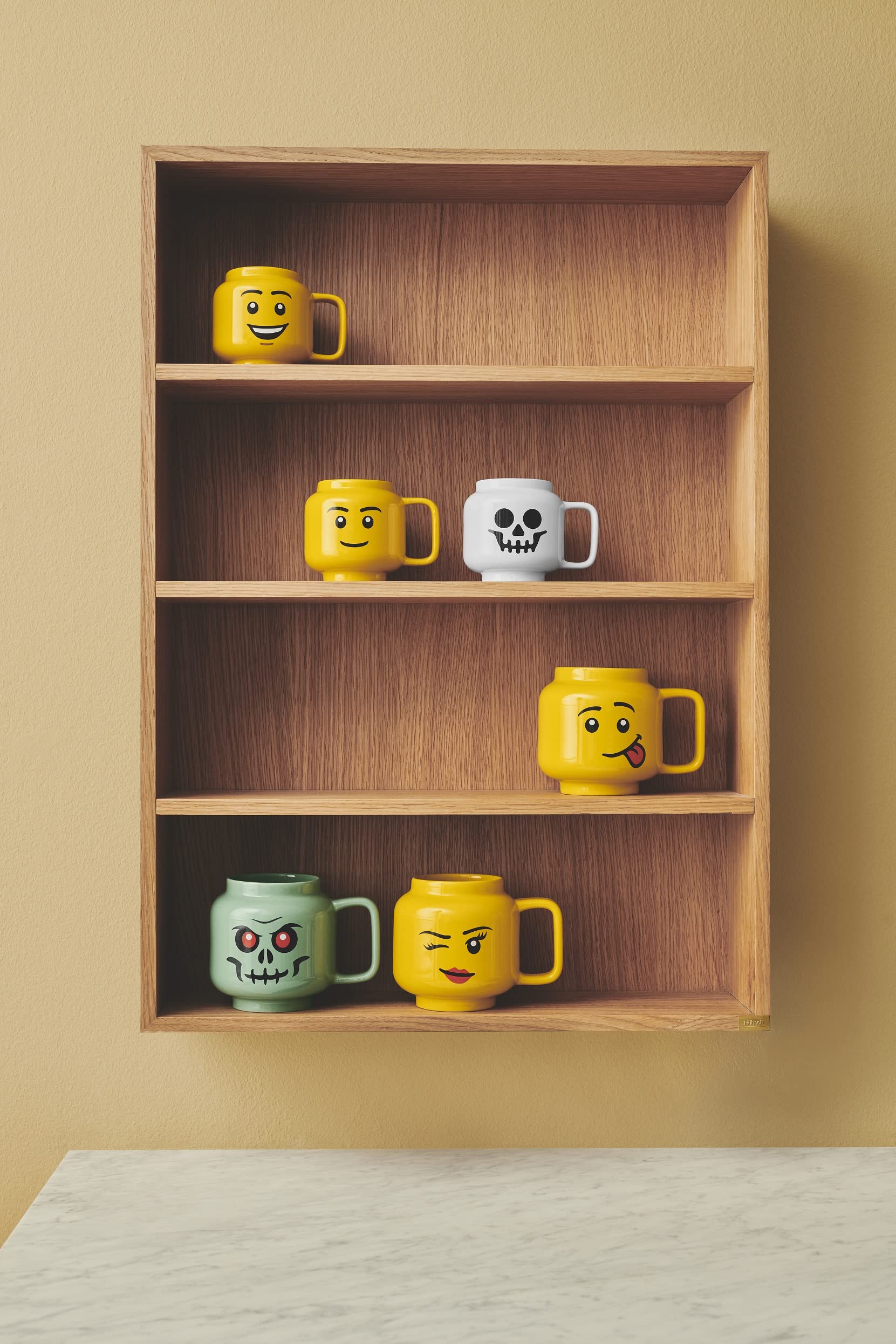 Room Copenhagen LEGO Ceramic Mug Winking Girl coffee-served scene showcases versatile use