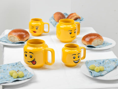 Room Copenhagen LEGO Ceramic Mug Winking Girl handle close-up highlights sturdy construction